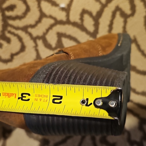 boc Tan Brown Heeled Boots with Buckle Accents - Picture 11 of 11